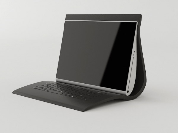 Sotf - концепт планшетного компьютера с гибкой силиконовой клавиатурой